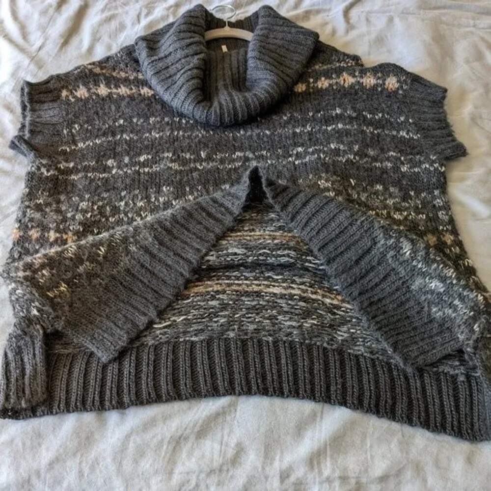 Free People Fair Isle Snow Bunny Sweater Small
